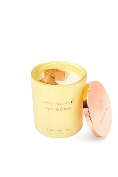 Świeca sojowa z awenturynem...